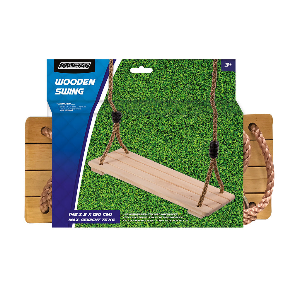 Alert Outdoor-Holzschaukel 42x5x130 cm