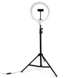 Einfache Selfie-Ringlampe 26 cm mit Stativ 210 cm