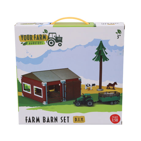 Agrotoys Bauernhof mit Traktor und Tieren im Maßstab 1:50