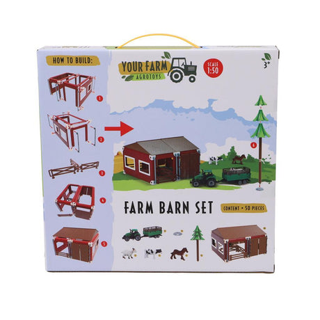 Agrotoys Bauernhof mit Traktor und Tieren im Maßstab 1:50
