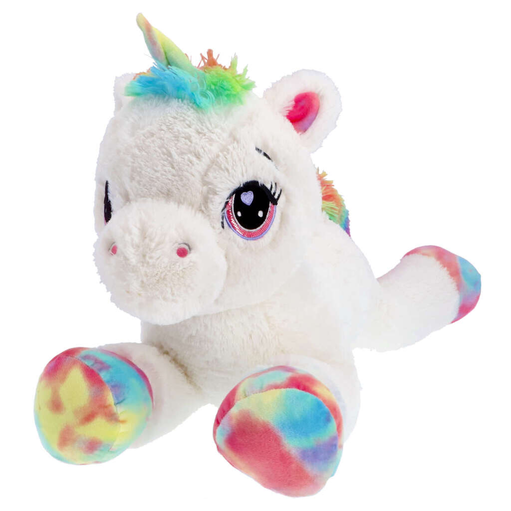 Pluchiez Plüsch Einhorn weiß liegend 80 cm
