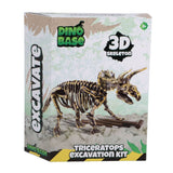 Dino-Basis Dinobase Dino-Schnitzerei Triceratops 3D-Set | 3 Stück