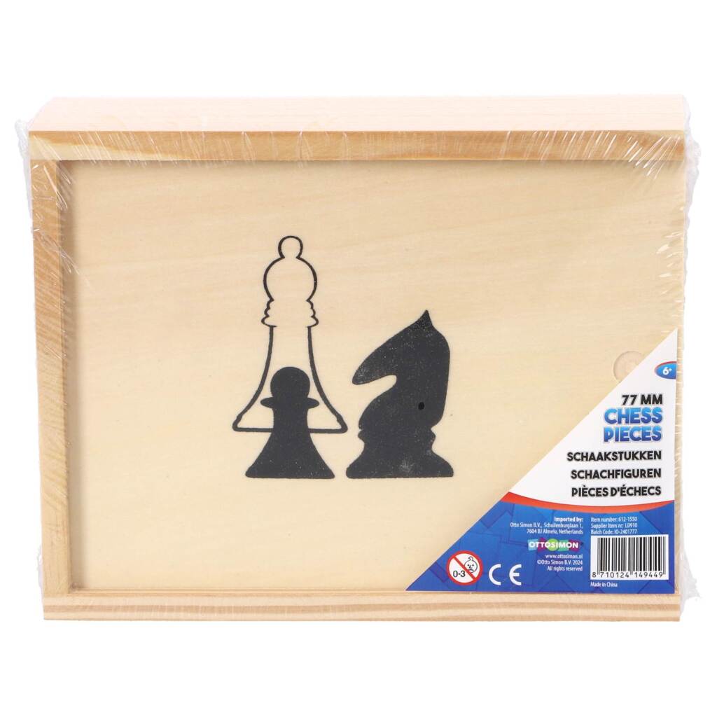 Osa Private Label Schachfiguren im Karton 19 x 15,5 cm | 3 Stück
