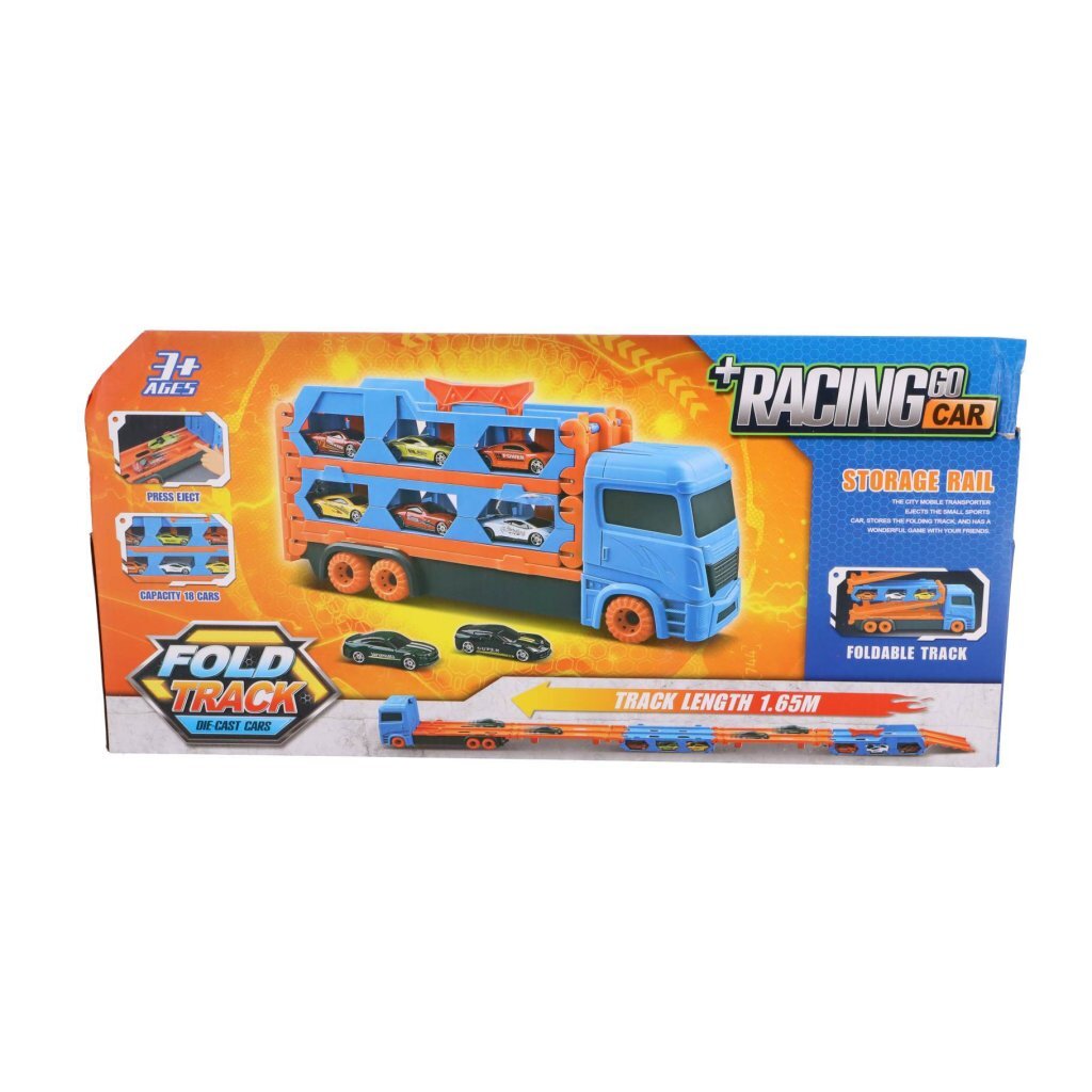 No-Brand-Popup-Autotransporter mit 2 Metallautos | 2 Stk