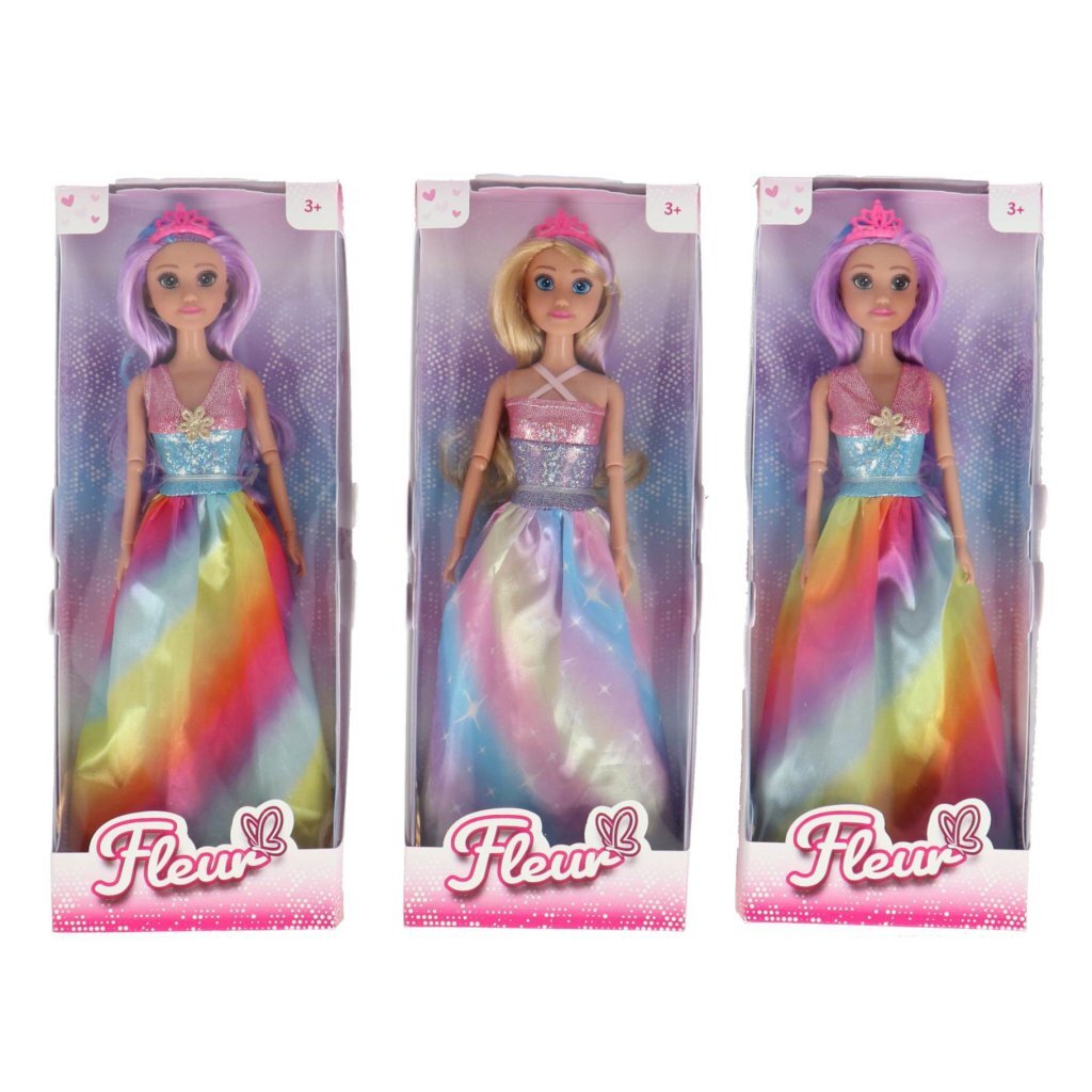 Fleur Puppe Regenbogenprinzessin 2 sortiert | 4 Stück
