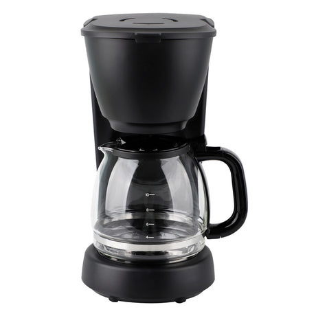 Tägliche Kaffeemaschine für zu Hause, 1,25 l, schwarz