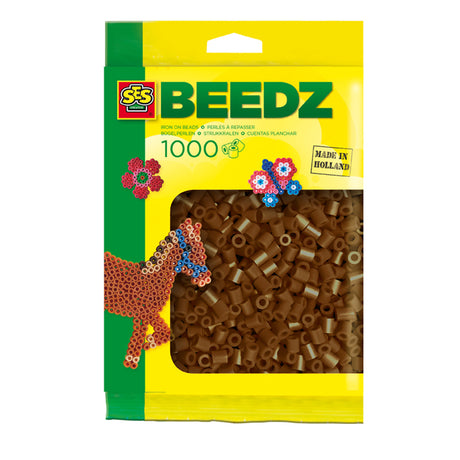 Ses Bügelperlen - dunkelbraun, 1000 Stück.
