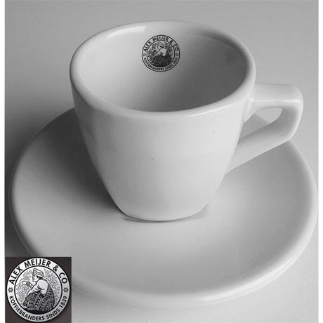 Intermezzo Espressotasse und Untertasse Alex Meijer Logo 3 Stück