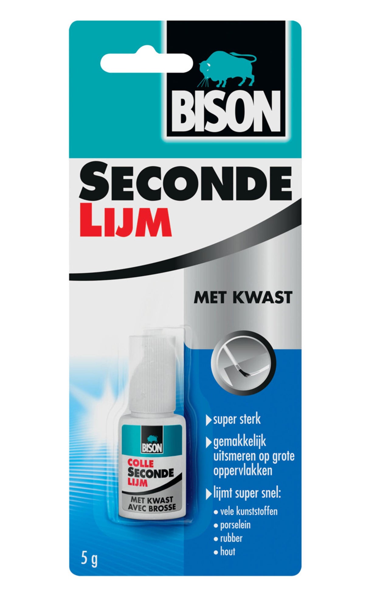 Bison Sekundenkleber mit Pinsel crd 5g*12 nl - 1490276 - 1490276