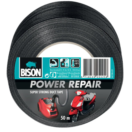 Bison Power-Klebeband schwarz 50 m x 4,8 cm