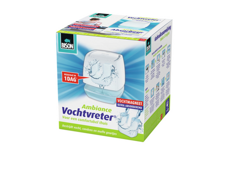 Bison Moisture Absorber® Ambiente, Luftentfeuchter, bekämpft Feuchtigkeit und Schimmel im Wohnbereich, einzigartiges Luftzirkulationssystem, 450 g, weiß, auch für Wohnwagen und Wohnmobile geeignet