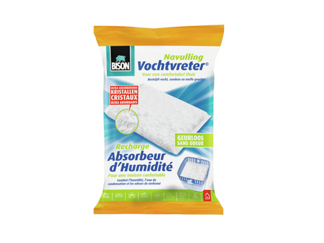 Bison Moisture Absorber® Nachfüllbeutel neutral 450 g, passend für Moisture Absorber®, gegen hohe Luftfeuchtigkeit, keine Batterie erforderlich, auch für Caravan und Camper geeignet
