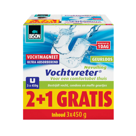 Bison Feuchtigkeitsabsorber-Magnet, Nachfüllung 2+1 gratis