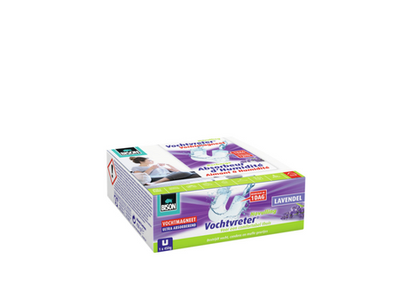 Bison Moisture Absorber® Nachfüll-Feuchtigkeitsmagnet 450 g – Nachfüllpackung mit Lavendelduft für Feuchtigkeitsabsorber-Gerät, gegen hohe Luftfeuchtigkeit in Wohnbereichen, keine Batterie erforderlich, auch für Wohnwagen und Wohnmobile geeignet