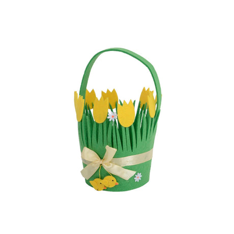 Decoris Filzkorb Ostern ø12xh19cm
