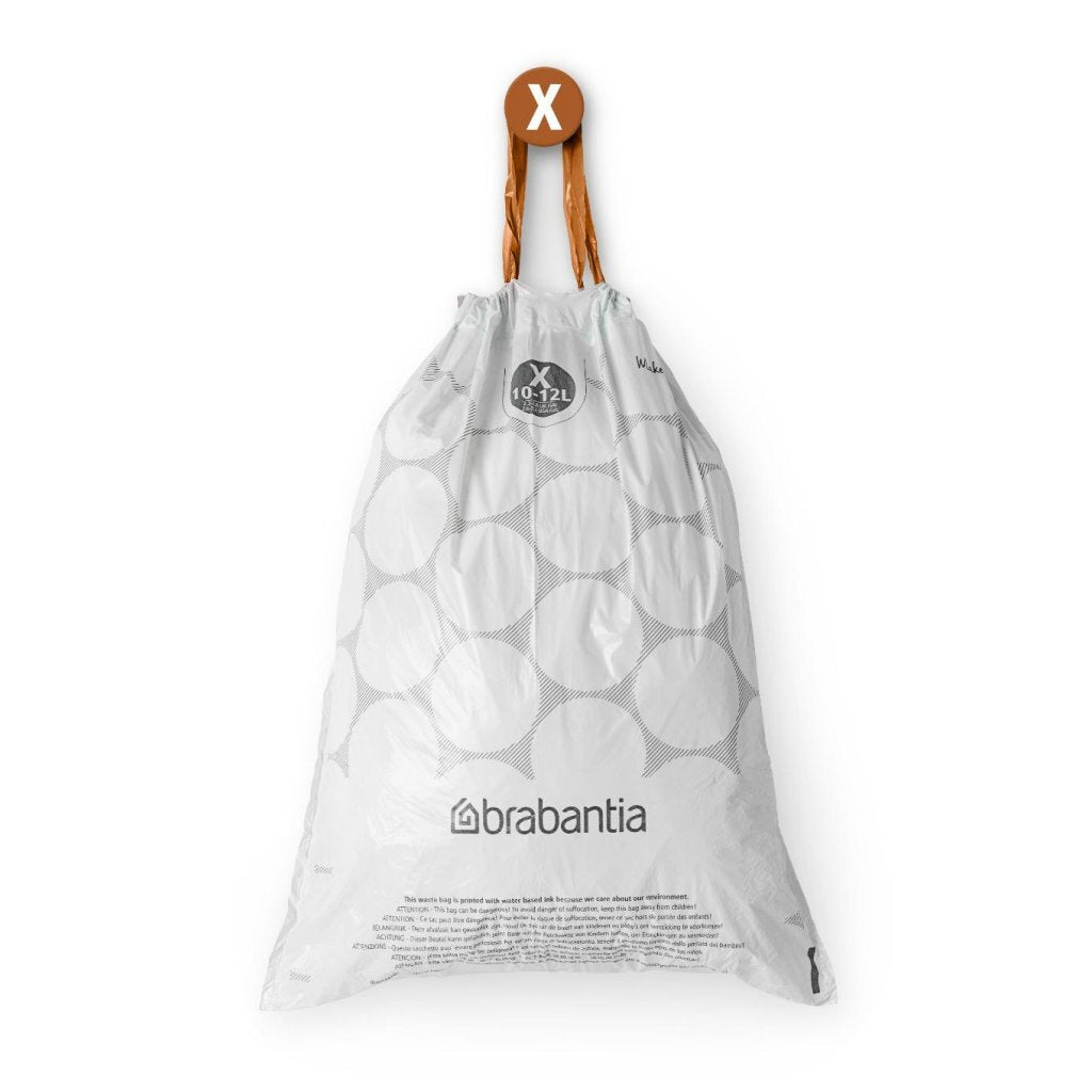 Brabantia PerfectFit Abfallbeutel, Code x, 10-12l, 20 Stück | 3 Stück