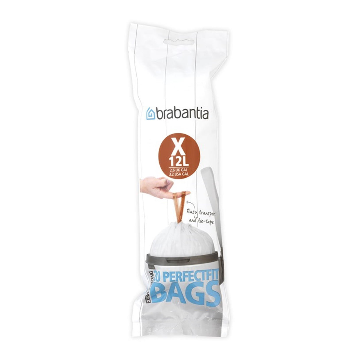 Brabantia PerfectFit Abfallbeutel, Code x, 10-12l, 20 Stück | 3 Stück