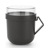 Brabantia Suppenbecher zum Mitnehmen 0,6l dunkelgrau | 2 Stk