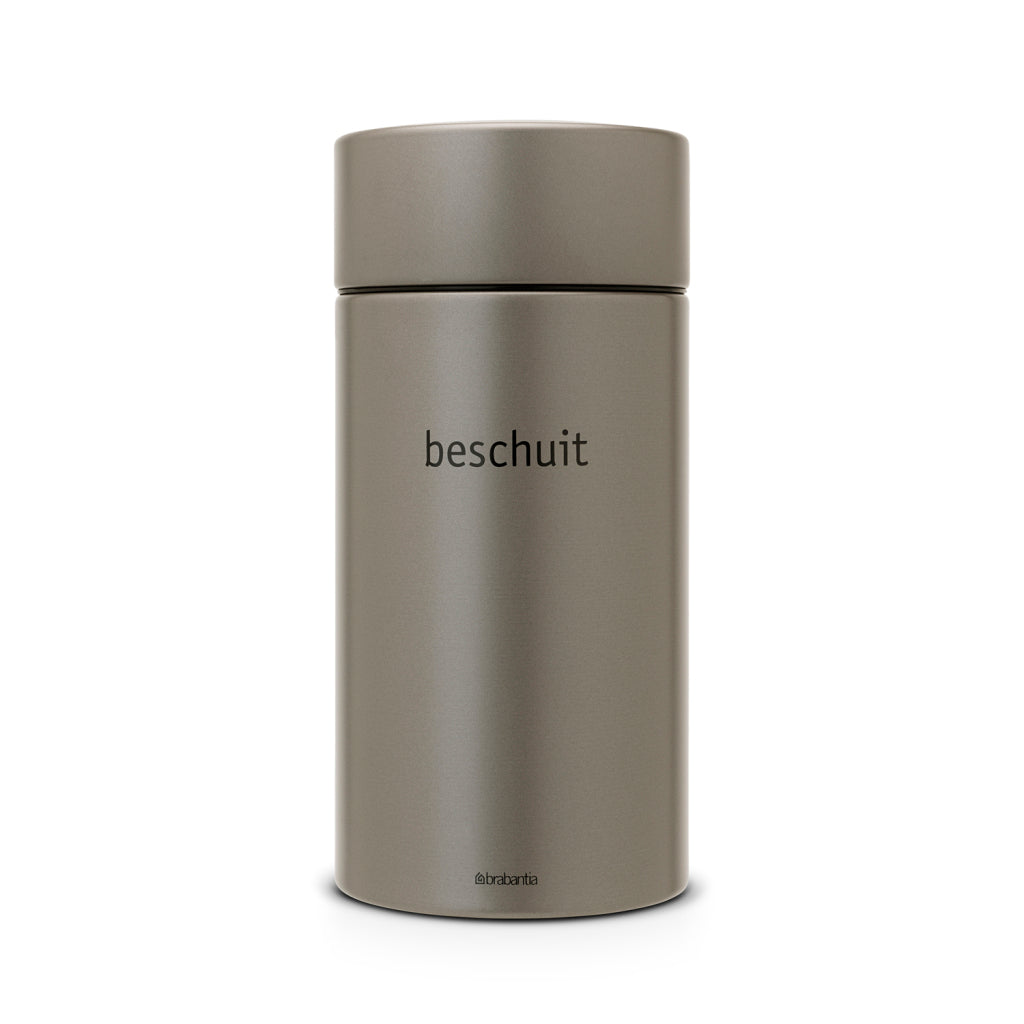Brabantia Brabantia Zwiebackdose Platinum mit Lift 1,7 l