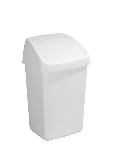 Sunware - Delta Mülleimer mit Schwingdeckel 25l weiß - 31 x 28,5 x 54 cm