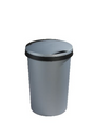 Sunware Twinga Abfallbehälter mit Klappdeckel 45 Liter Metall schwarz Durchmesser 37,5 x 54 cm