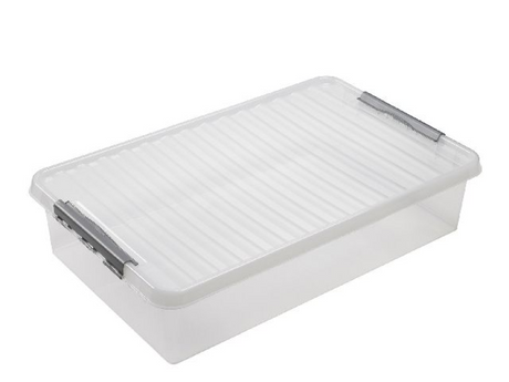 Sunware q-line Bettkasten 60 Liter transparent 80x50x18 cm ohne Rollen