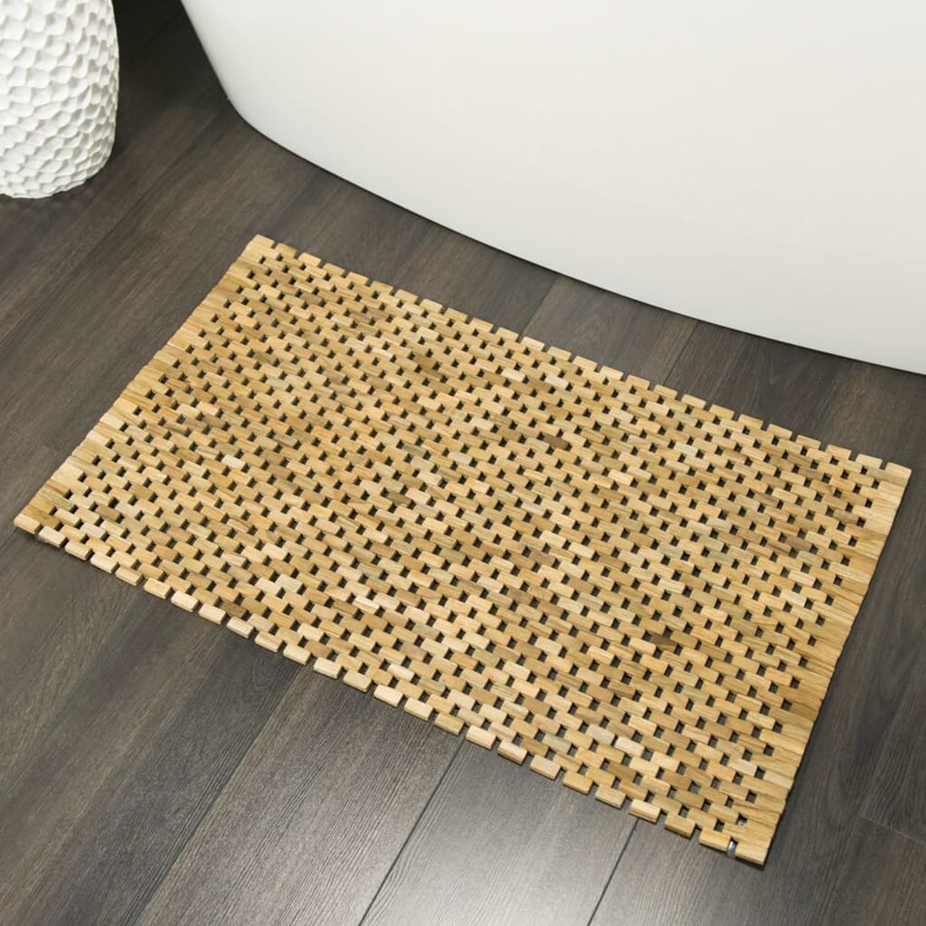 Dichtungsbadematte Holzblock 52x90 cm Natural