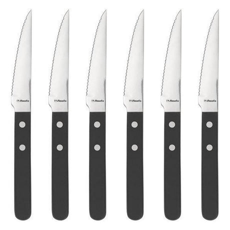 Amefa Pizzasteakmesser 6 Stück schwarz