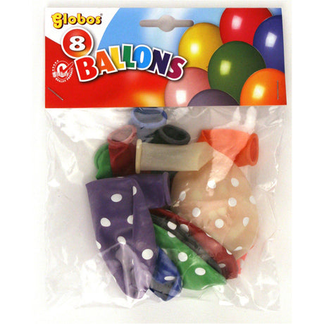 Globos Ballon mit Punkten 8 Stück