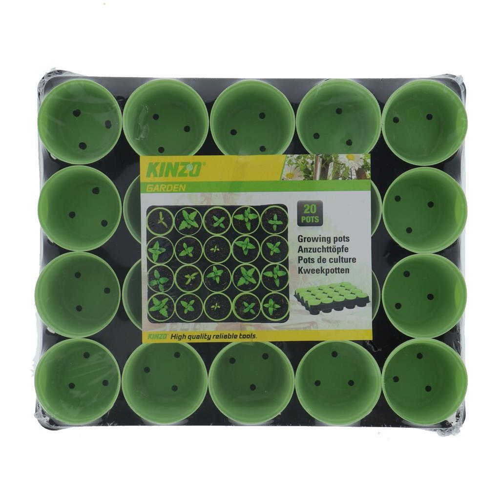 Kinzo-Anzuchttöpfe mit Tablett 20 Töpfe
