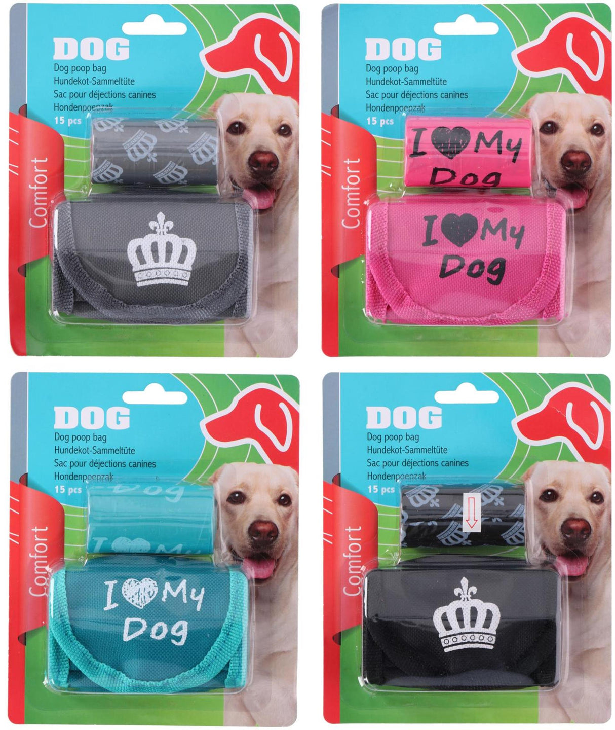 Hundekotbeutel 15 Stück mit Halter