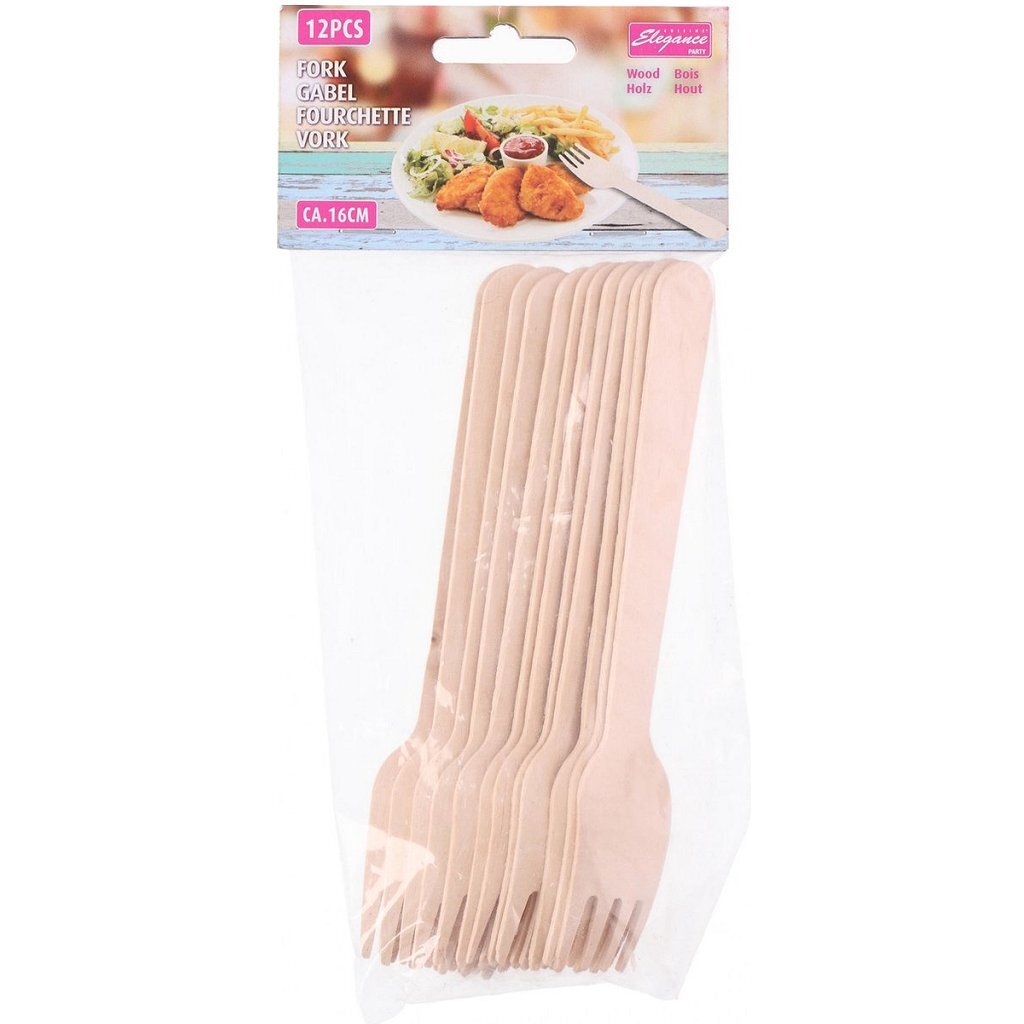 Cuisine Elegance Holzgabeln 16 cm 12 Stück