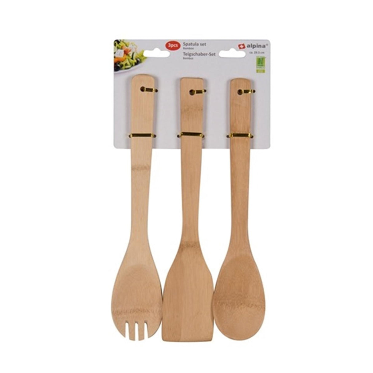Alpina Pfannenwender-Set 3-teilig 29,5cm Bambus | 3 Stück