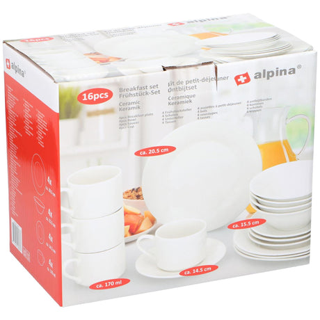 Alpina Frühstücksgeschirr 16-teilig