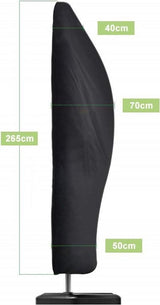 Kinzo Garten-Sonnenschirmabdeckung 265 x 70 cm zum Aufhängen von Sonnenschirmen aus Polyester