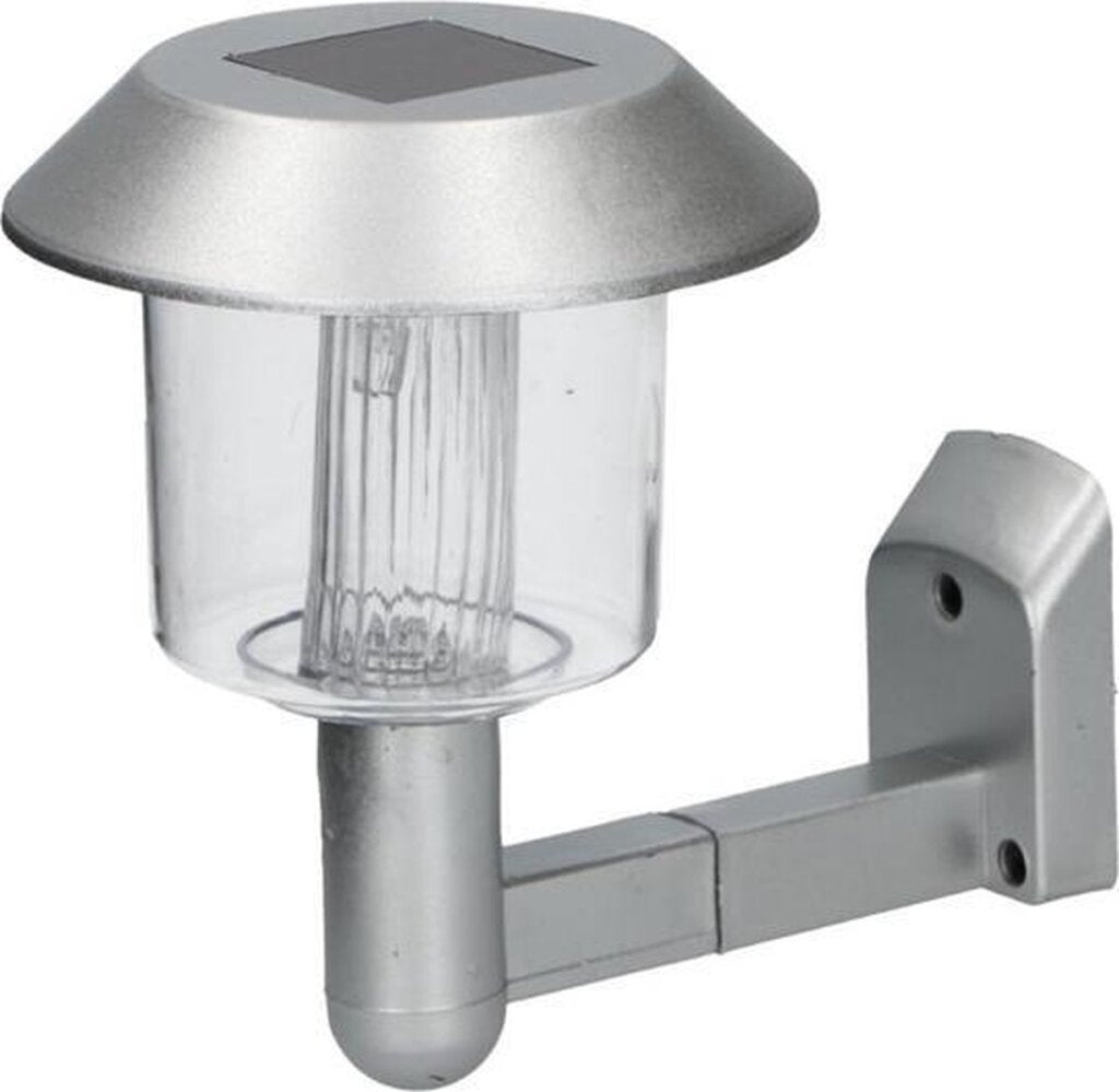 Grundig Wandleuchte Solar LED 14 x 9,5 x 12 cm Stahl Silber