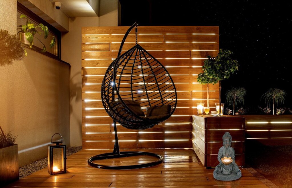 Grundig Grundig Buddha-Statue mit Solarlampe LED An-Aus-Knopf Brenndauer 6-8 Stunden 17x16x27cm