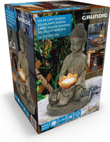 Grundig Grundig Buddha-Statue mit Solarlampe LED An-Aus-Knopf Brenndauer 6-8 Stunden 17x16x27cm