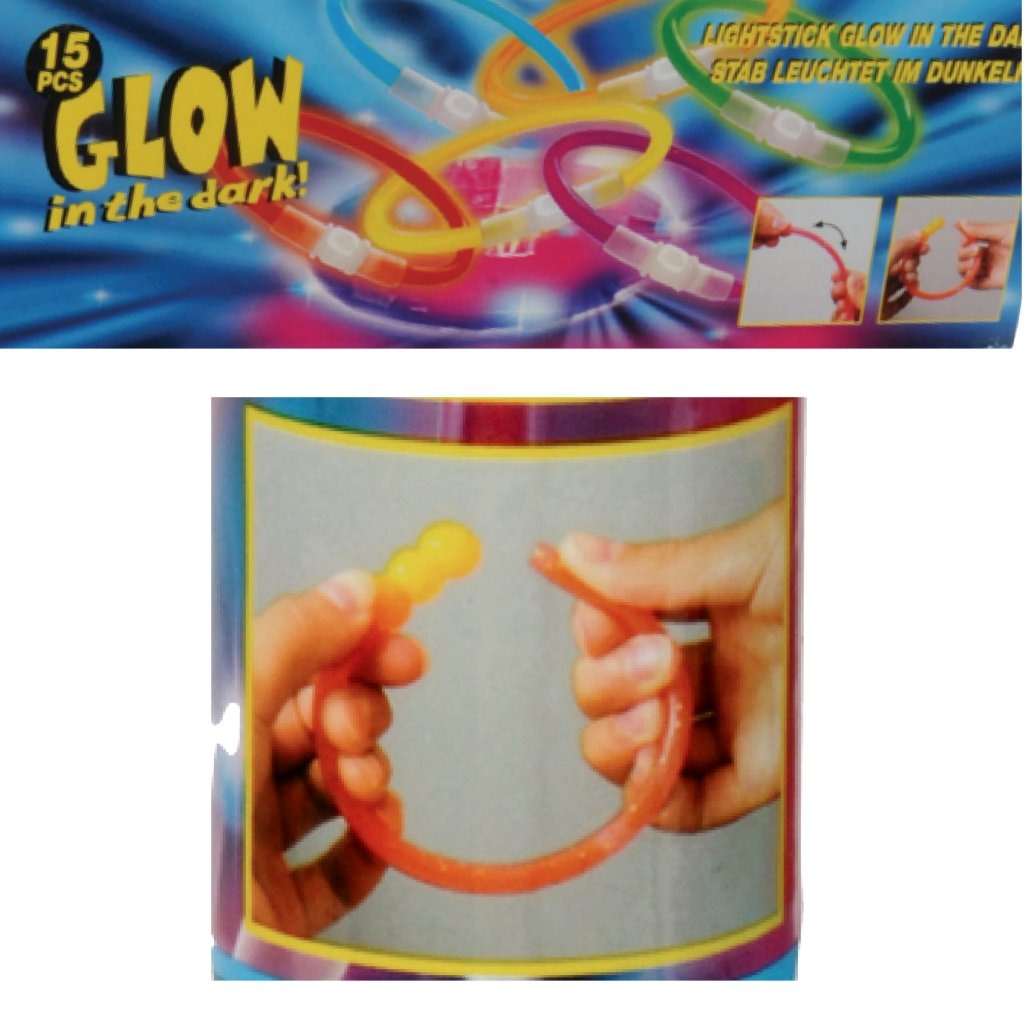 Basic Glow in the Dark Sticks Leuchtarmbänder 15 Stück