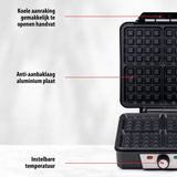 Alpina Waffeleisen Brüsseler Waffeln Antihaftbeschichtung 4 Waffeln 1200 W