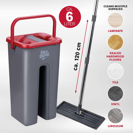 Dirt devil vloermopset met duo-emmer