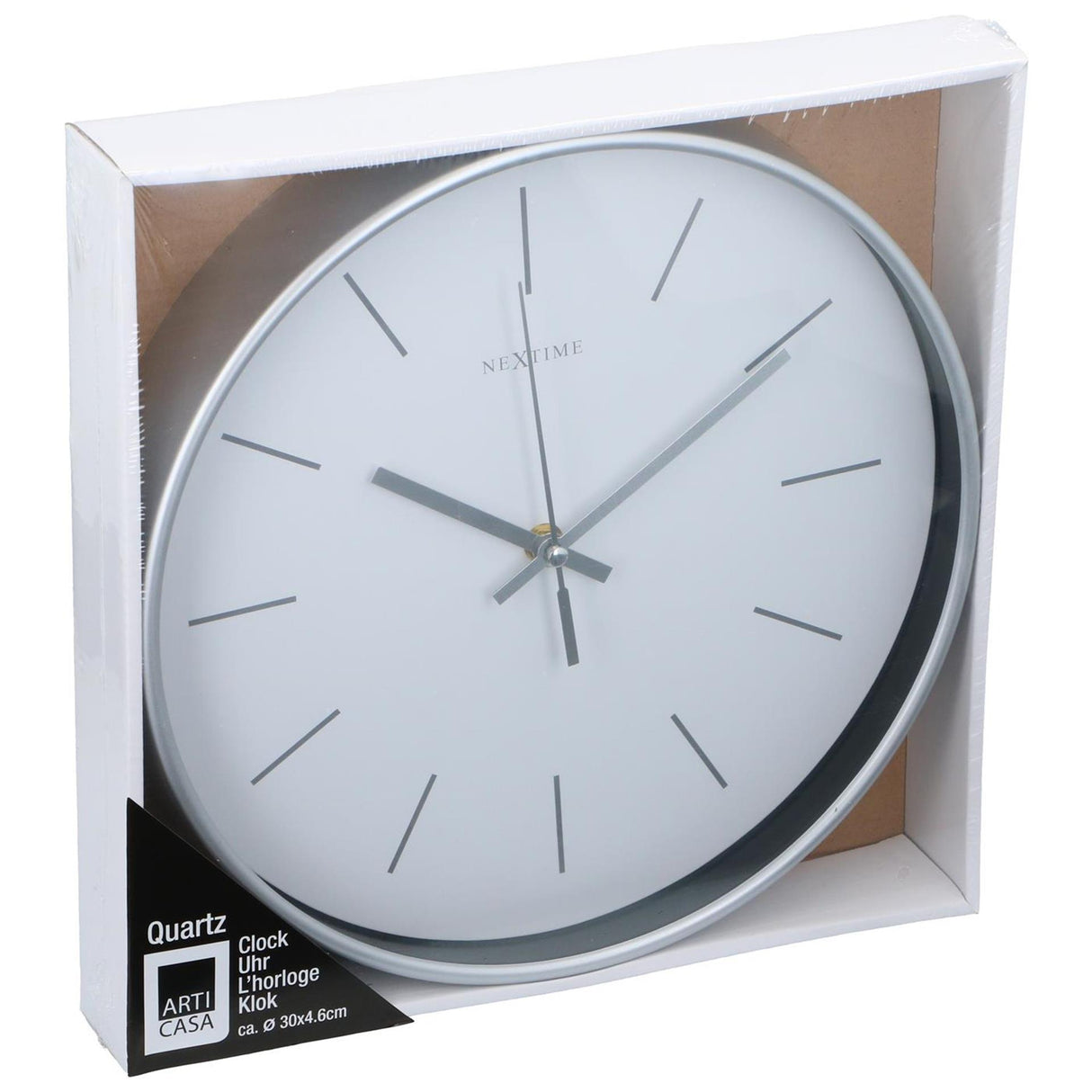 Wanduhr Durchmesser 30 cm aus Kunststoff