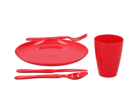 Alpina 4-Personen-Picknick-Set in Kunststoff-Mitnahmebox