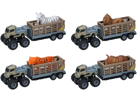 Eddy Toys Truck mit Anhänger und Wildtier 26x9x9cm