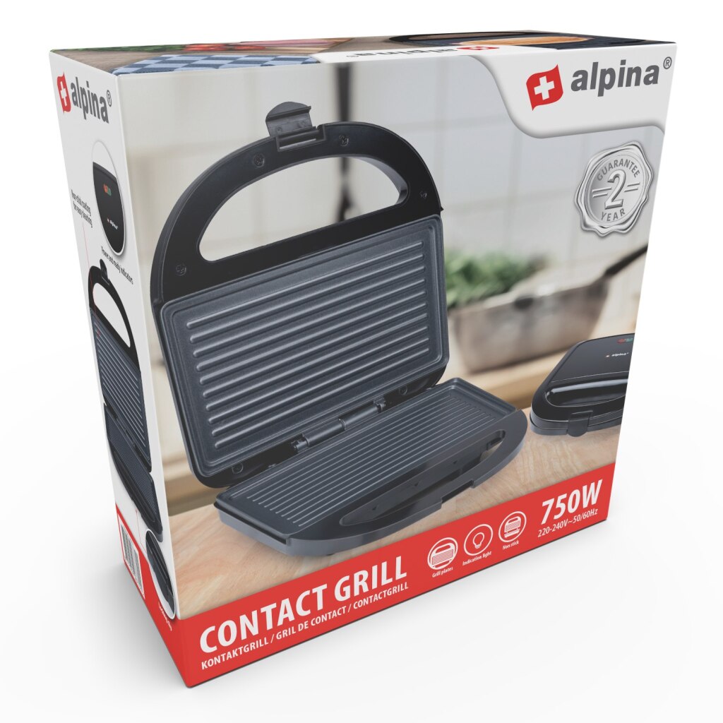 Alpina Kontaktgrill 750w schwarz