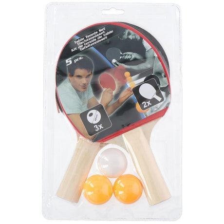 Scatch tom tafeltennisbatjes en tafeltennisballetjes - 5-delig