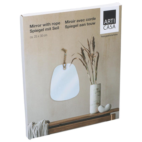 Articasa Wandspiegel mit Seil 30x25cm