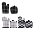 Alpina Ofenhandschuh und Pfannenhalter, Schwarz und Weiß, 2-teiliges Set