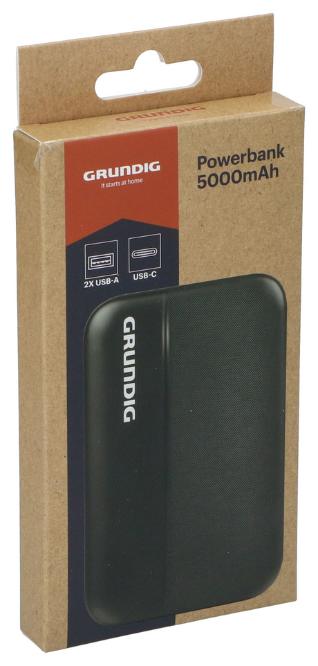 Powerbank 5000mah schwarz | 2 Stk