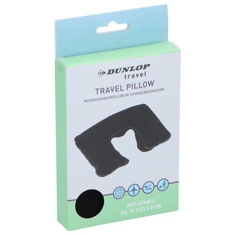 Dunlop aufblasbares Reisekissen schwarz